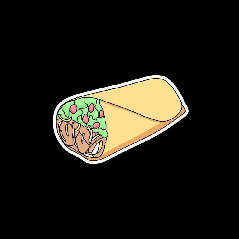 Taco Wrap Sticker Design