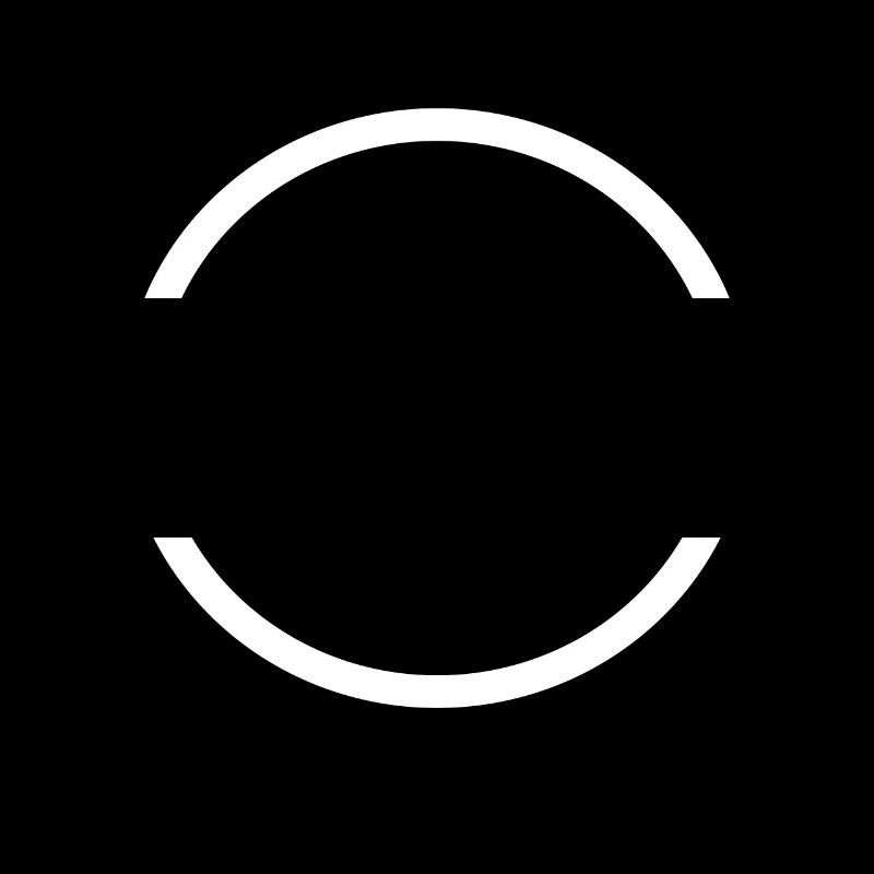 Kreis Symbol geteilt halb