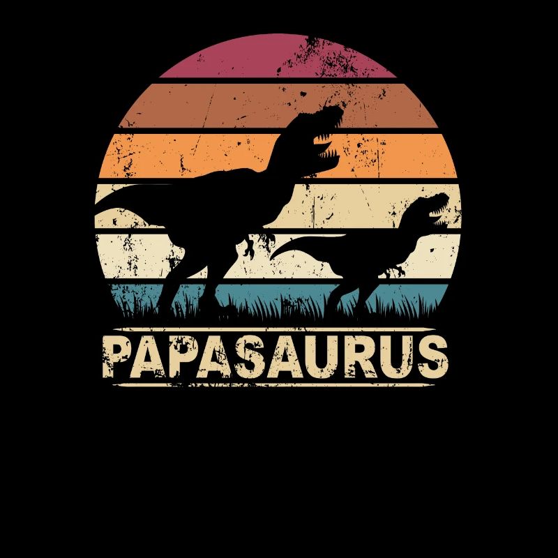 Papa Dino Vatertag Retro Papasaurus Geschenk