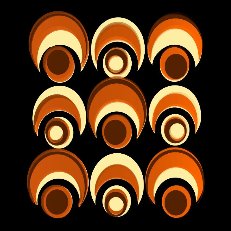 60s 70s Retro Pattern Circle Style Pattern