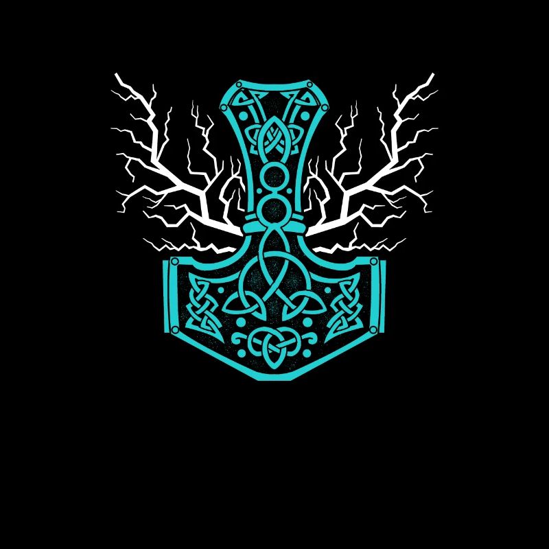 Der Hammer von Thor mit Blitzen - Mjölnir