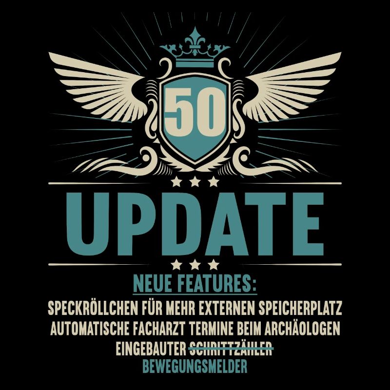 Update neue features 50 Jahre alt 50. Geburtstag