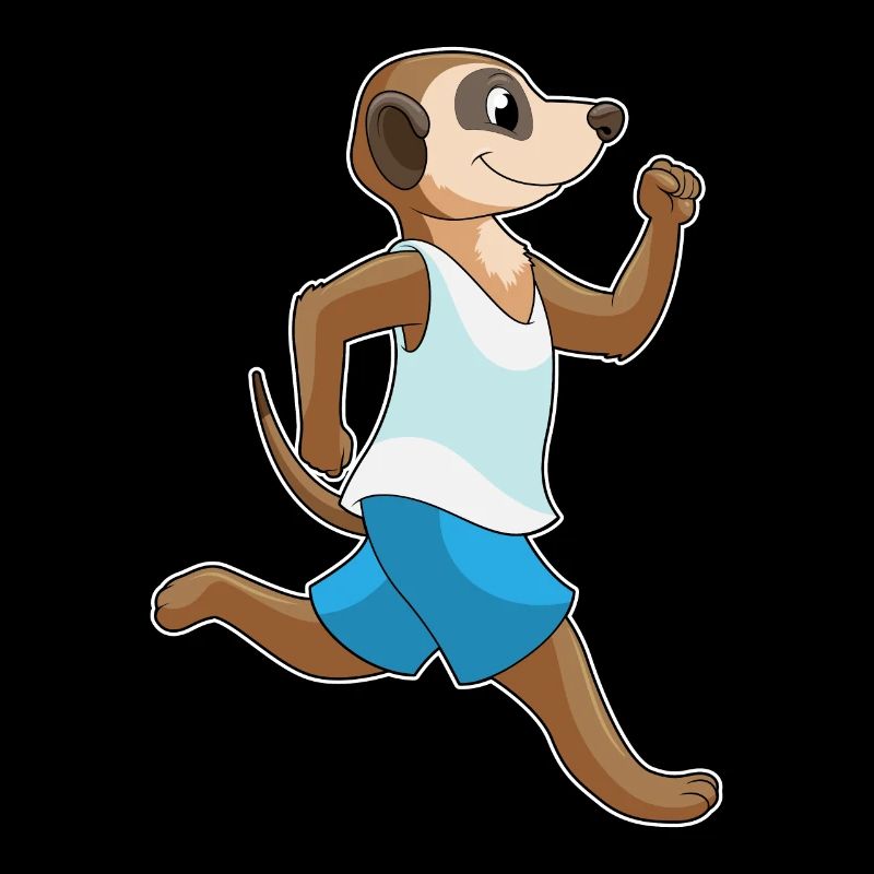 Erdmännchen beim Joggen Sport