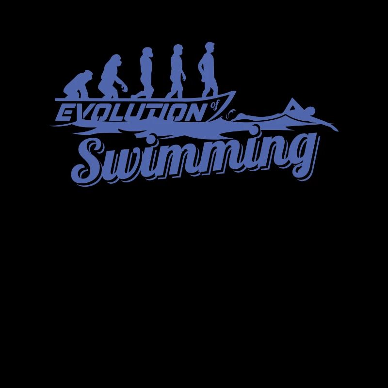 Evolution des Schwimmers der Schwimmerin