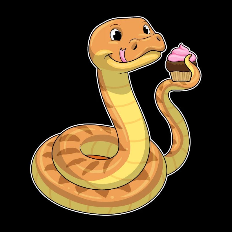 Snake with muffin