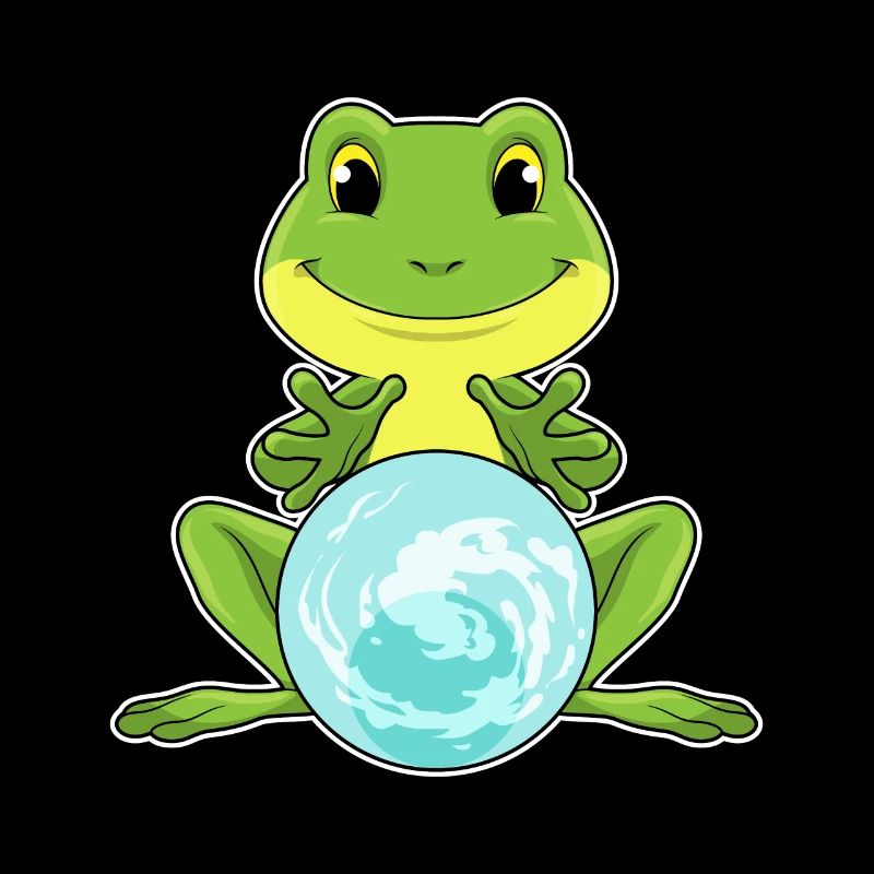 Grenouille avec boule de cristal