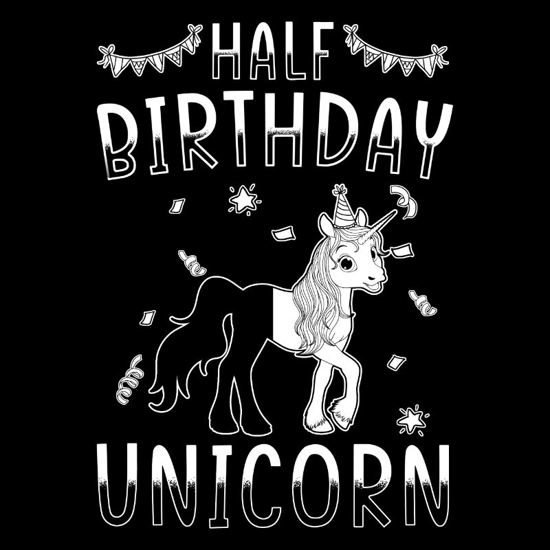 Demi-année 6 mois anniversaire licorne