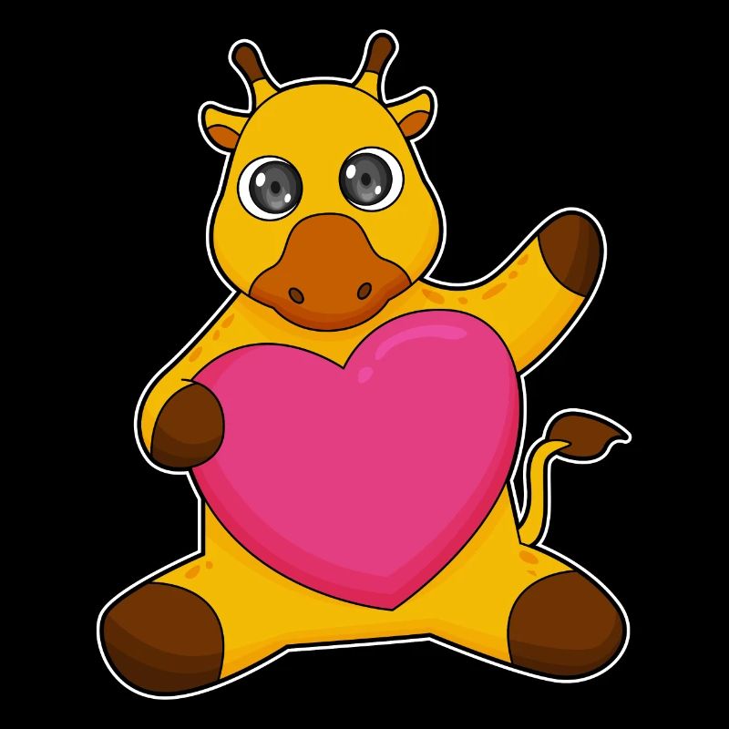 Giraffe mit Herz