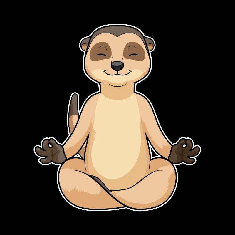 Erdmännchen beim Yoga Meditation