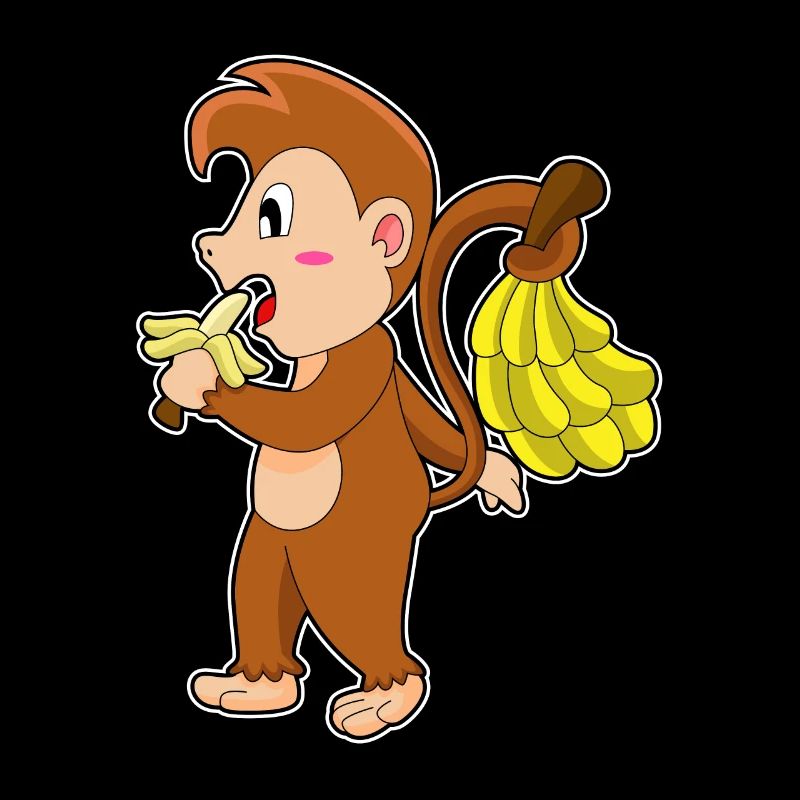 Affe mit Bananen