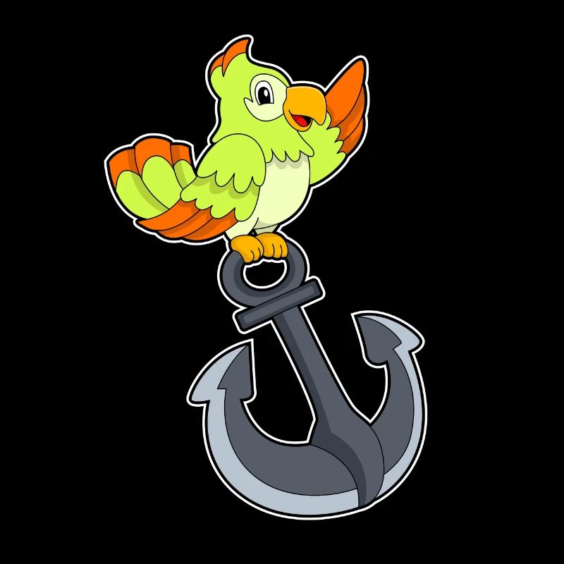 Parrot with anchor