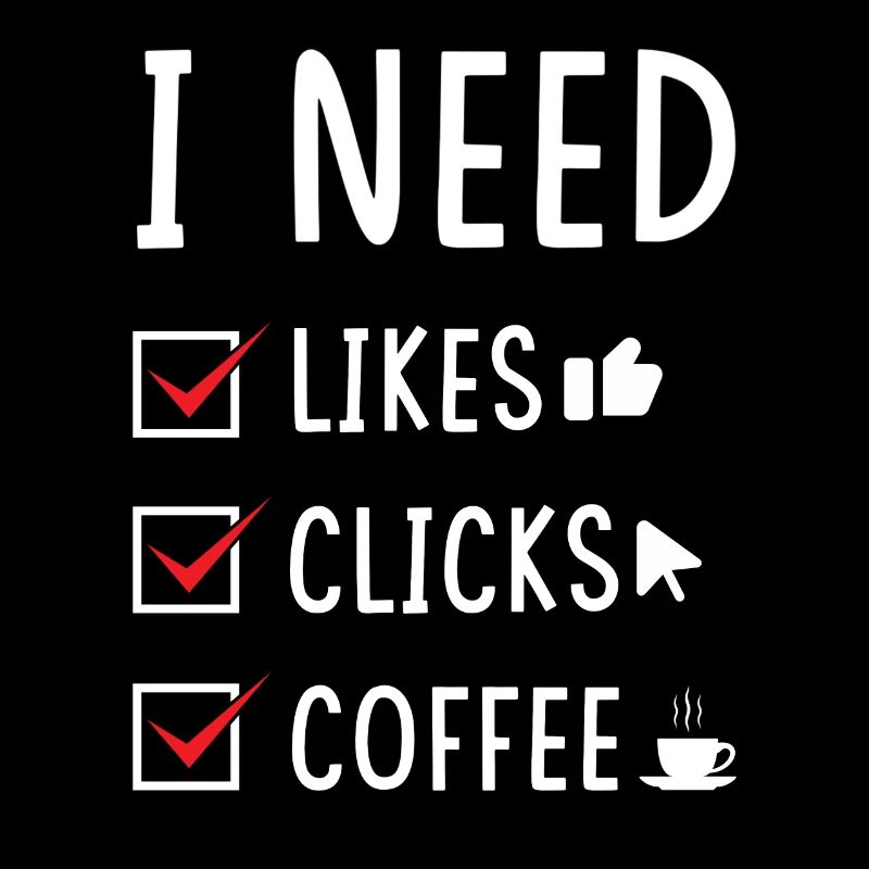 Social Media Likes Clicks Coffee