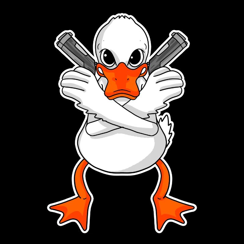 Canard avec pistolet