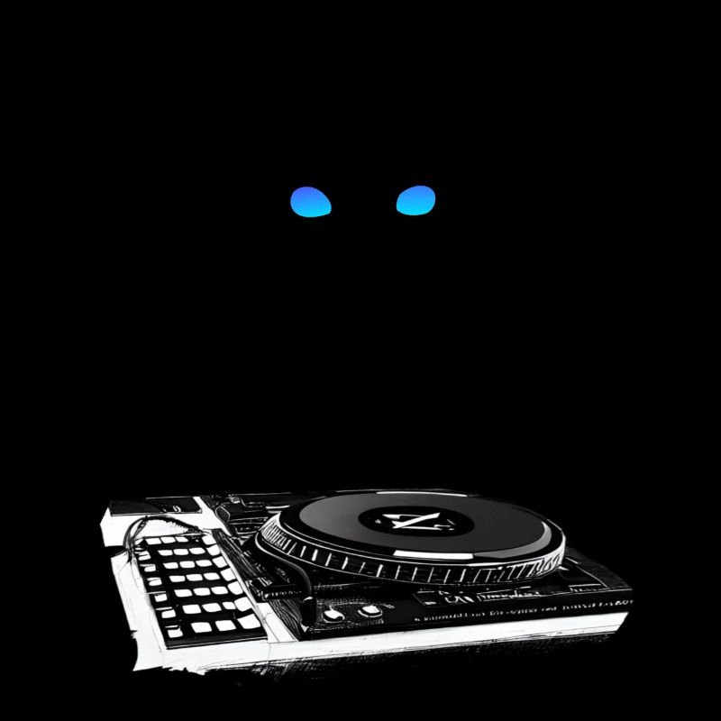 Cat DJ with mixer