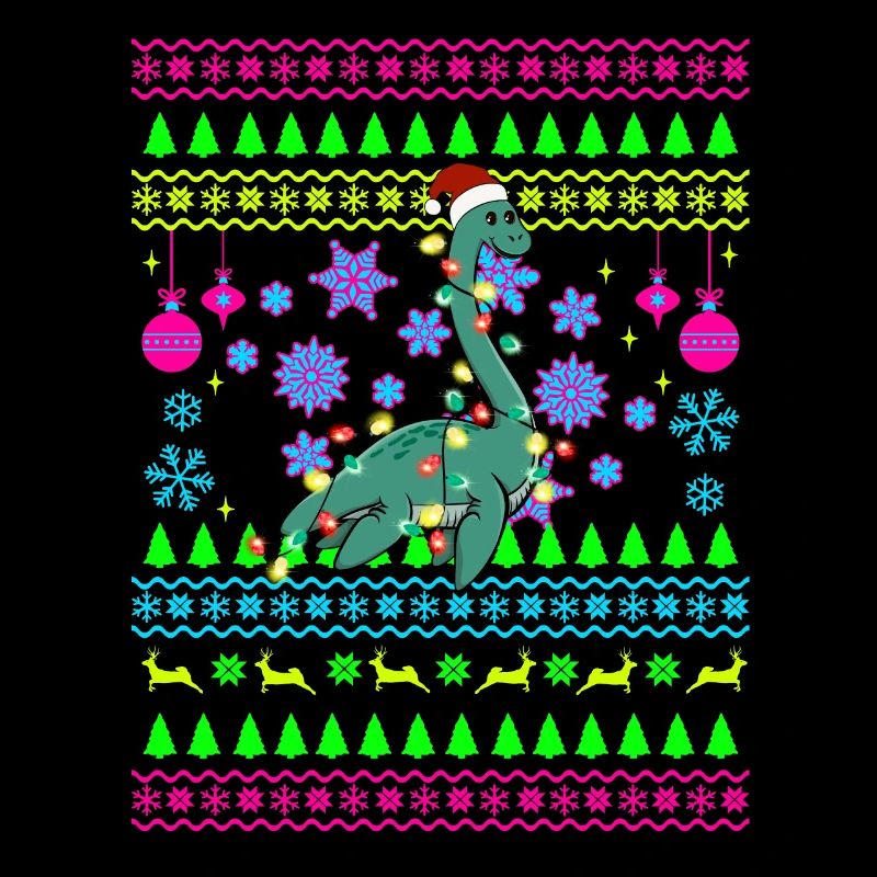 Weihnachtsdino mit Lichtern