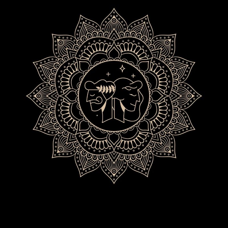 Zwillinge Tierkreiszeichen Mandala