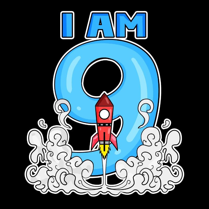 9e anniversaire - 9 ans Jeune astronaute de fusée