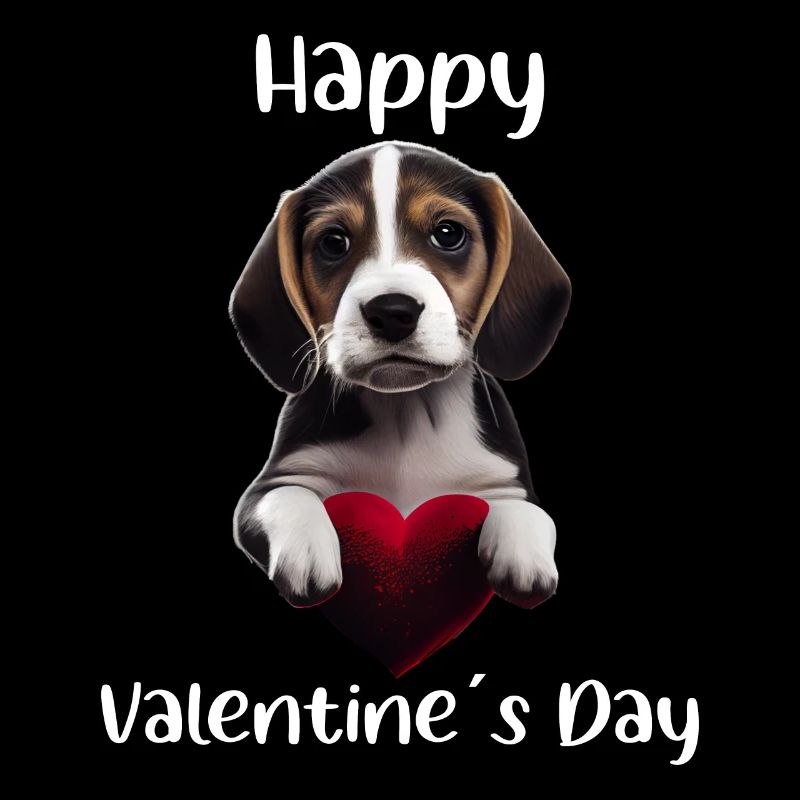 Happy Valentins Day Beagle