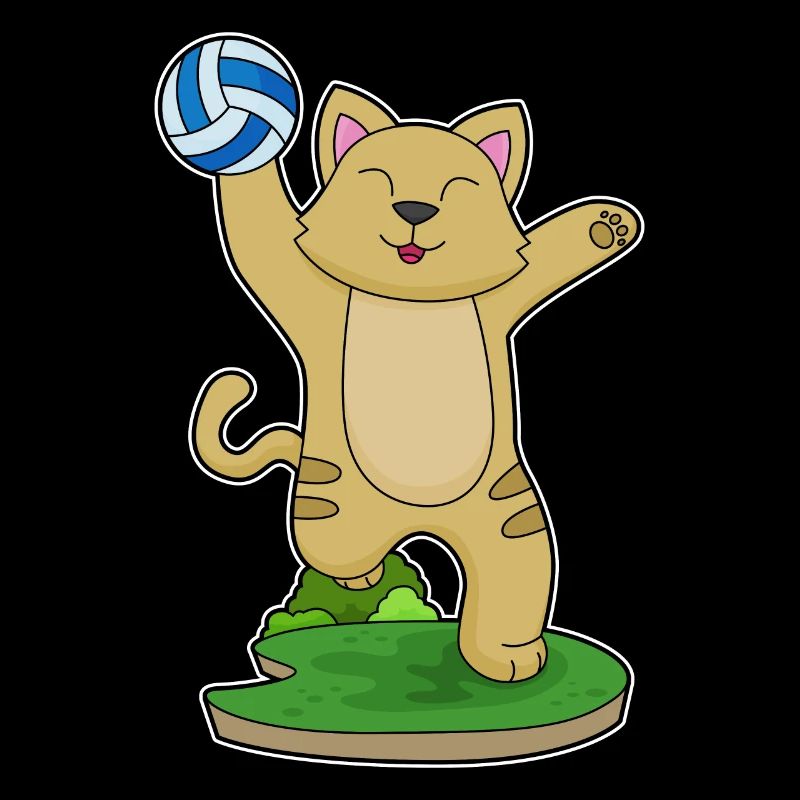 Cat Volleyball Player Volleyball
