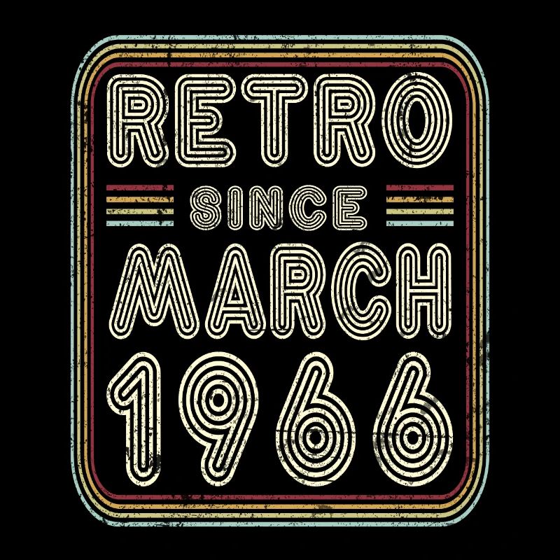 Anniversaire Mars 1966 Cadeau rétro