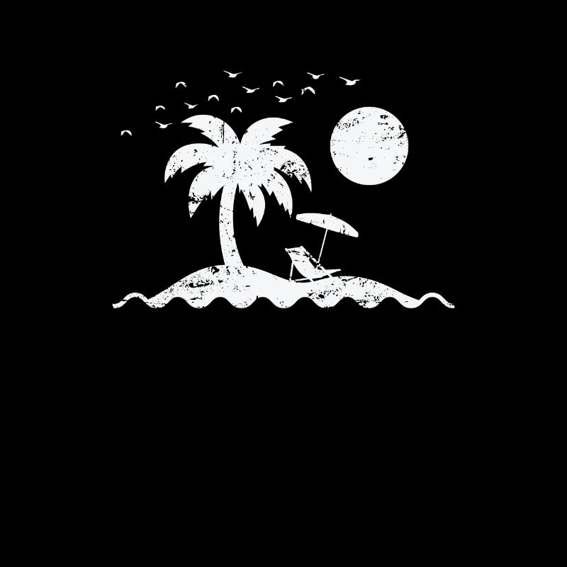 Île avec palmiers et vacances à la plage