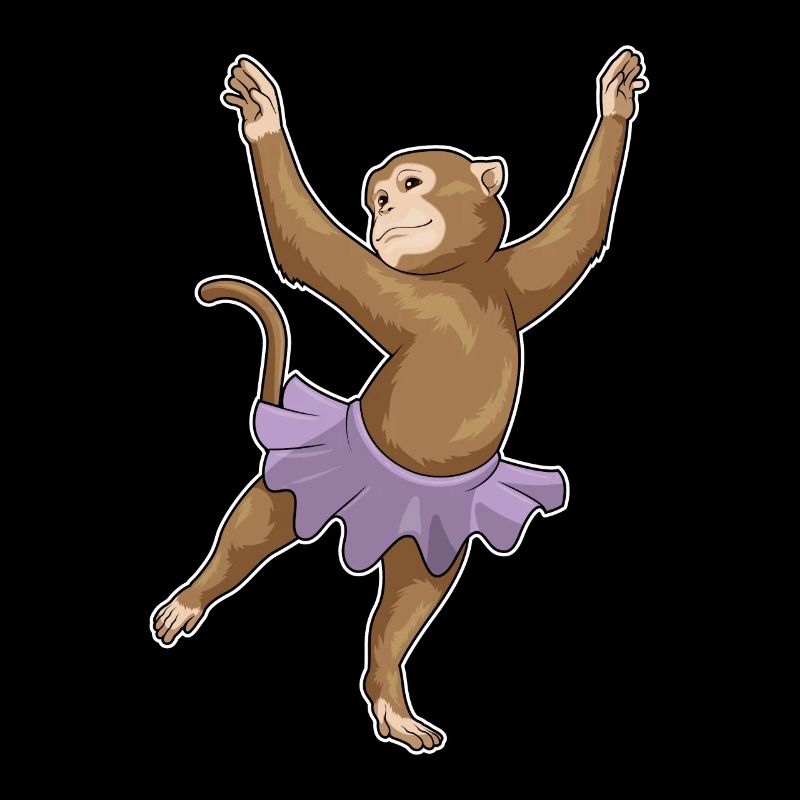 Danse de ballet de ballerine singe