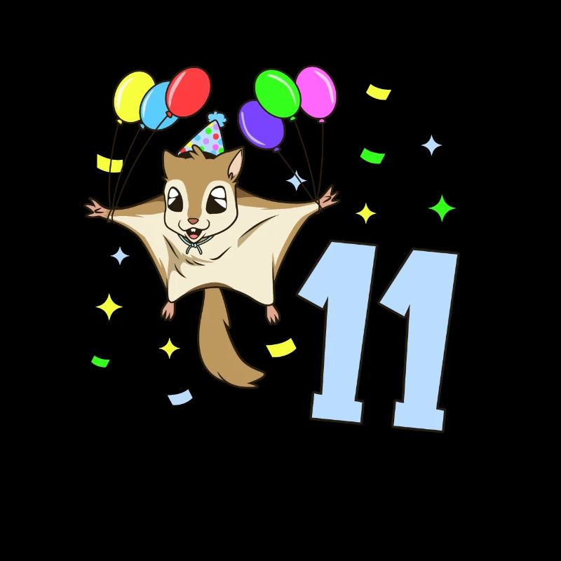 With flying squirrels - children's birthday 11 years