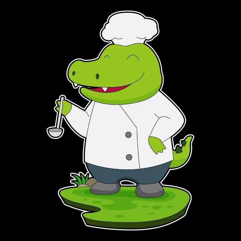 Cuillère de cuisson au crocodile