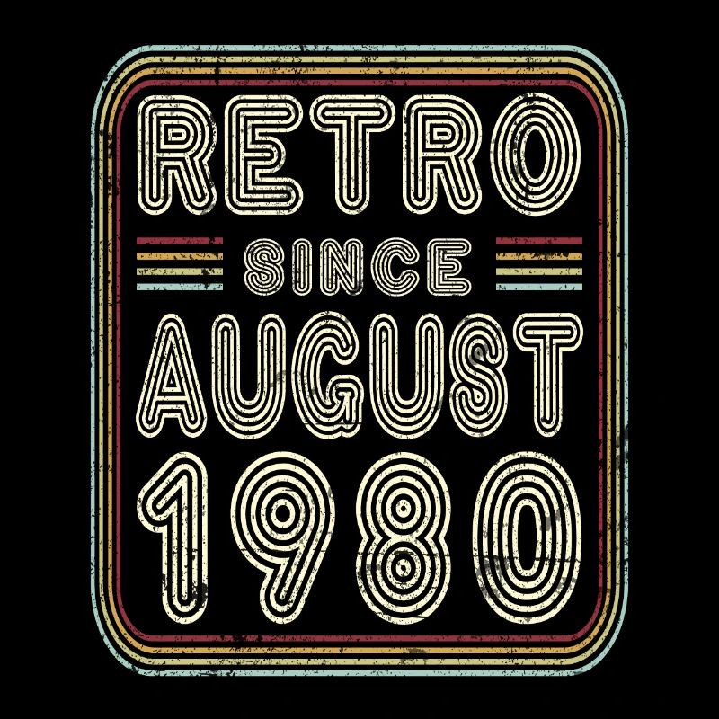 Birthday August 1980 Retro Gift
