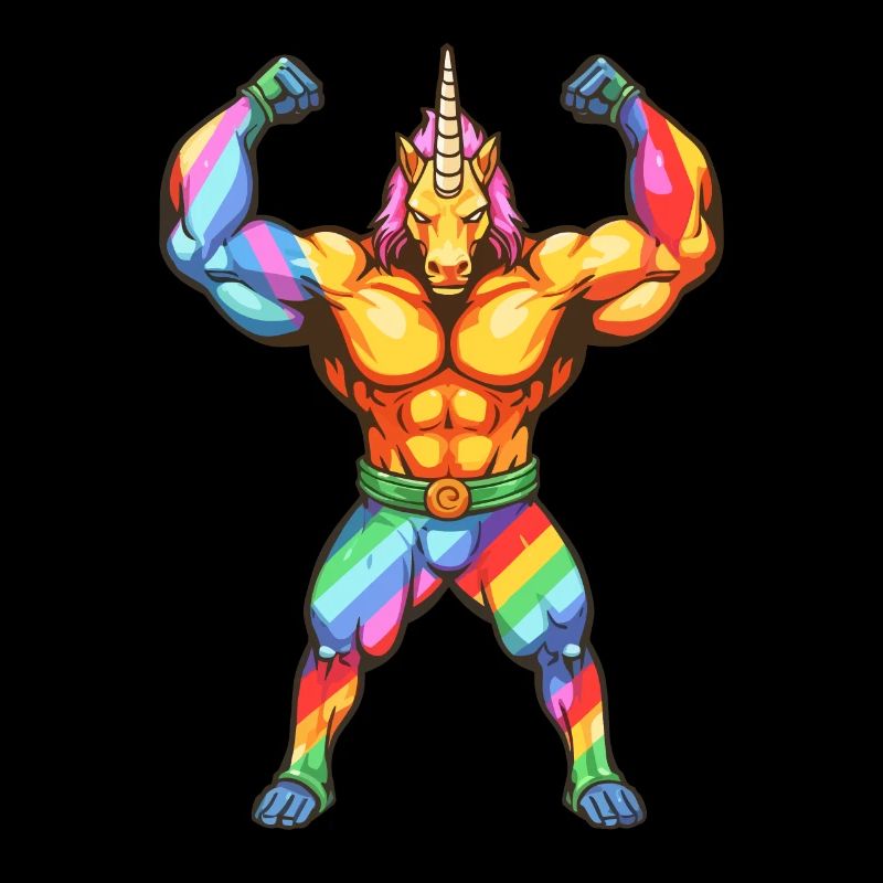 Bodybuilder Einhorn Design - Unicorn Bodybuilder