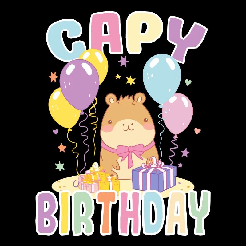Capy Geburtstag Niedliches Capybara Geburtstag