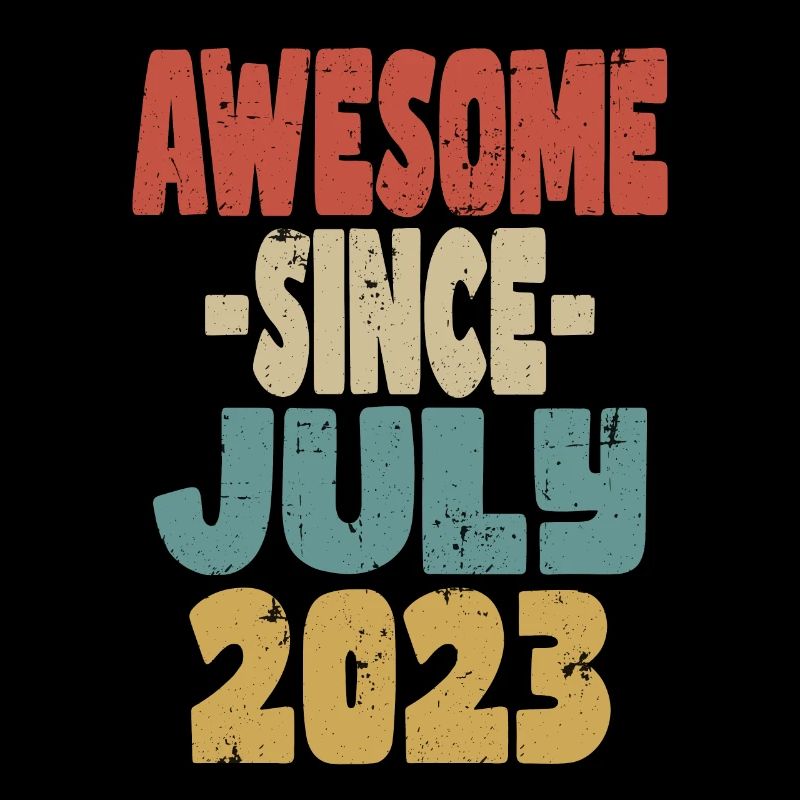 2023 Juli Geburtstag Retro