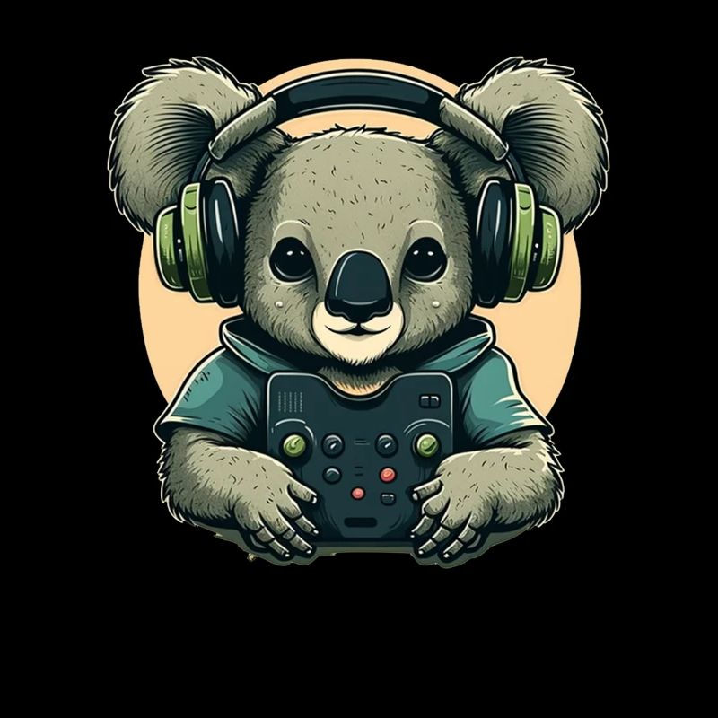 Koala bear with Walkman