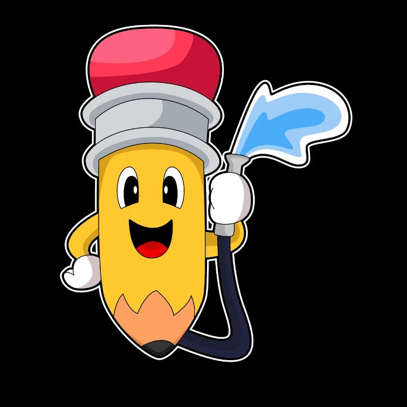 Pencil Firefighter Fire Hose