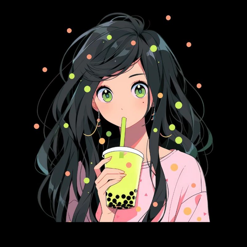 Anime et Boba Bubble Tea