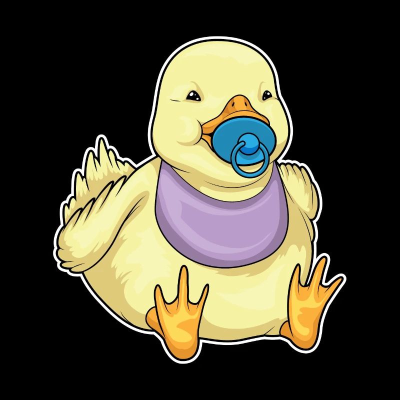 Duck pacifier bib