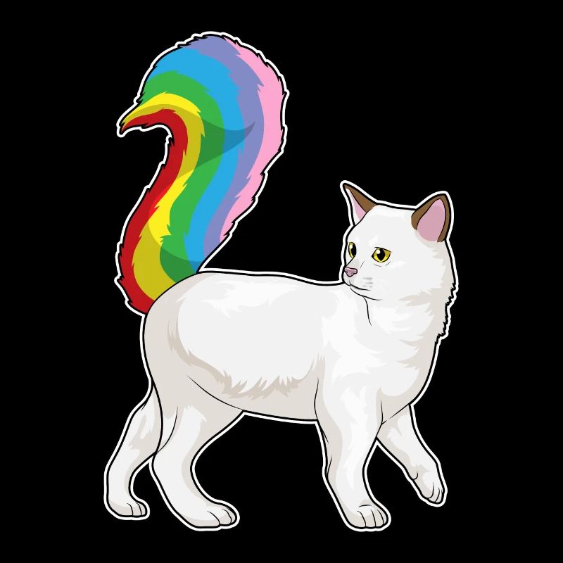 Katze Regenbogen