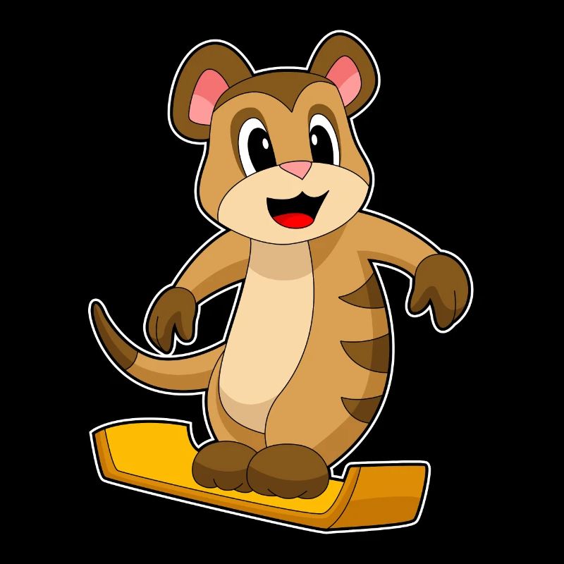 Erdmännchen Snowboard Wintersport