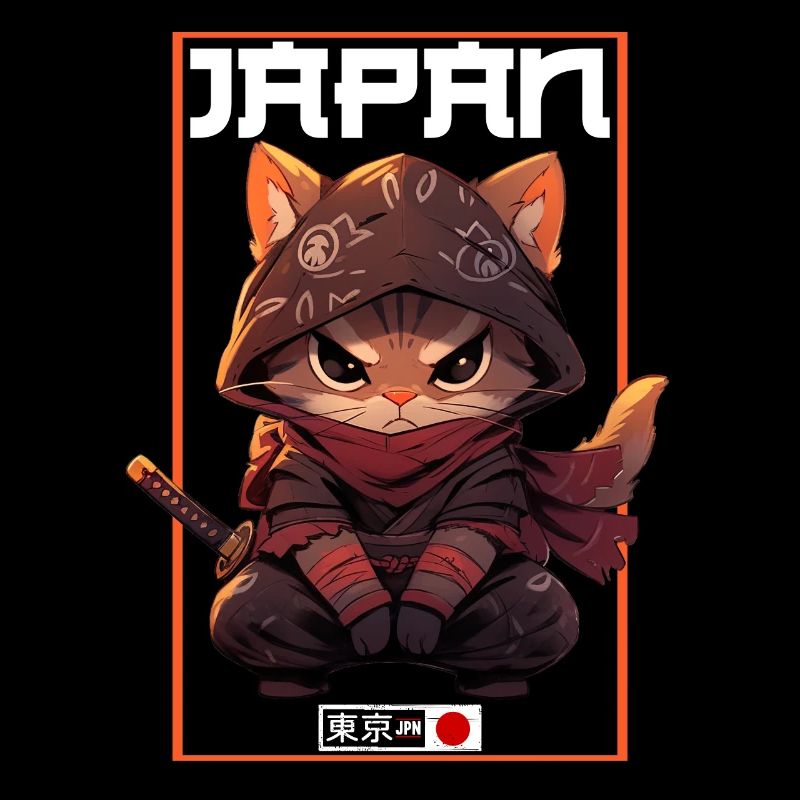 Asia Cat Japanese Samurai Samurai