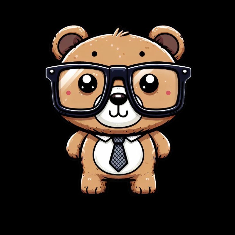 Ours ringard avec des lunettes