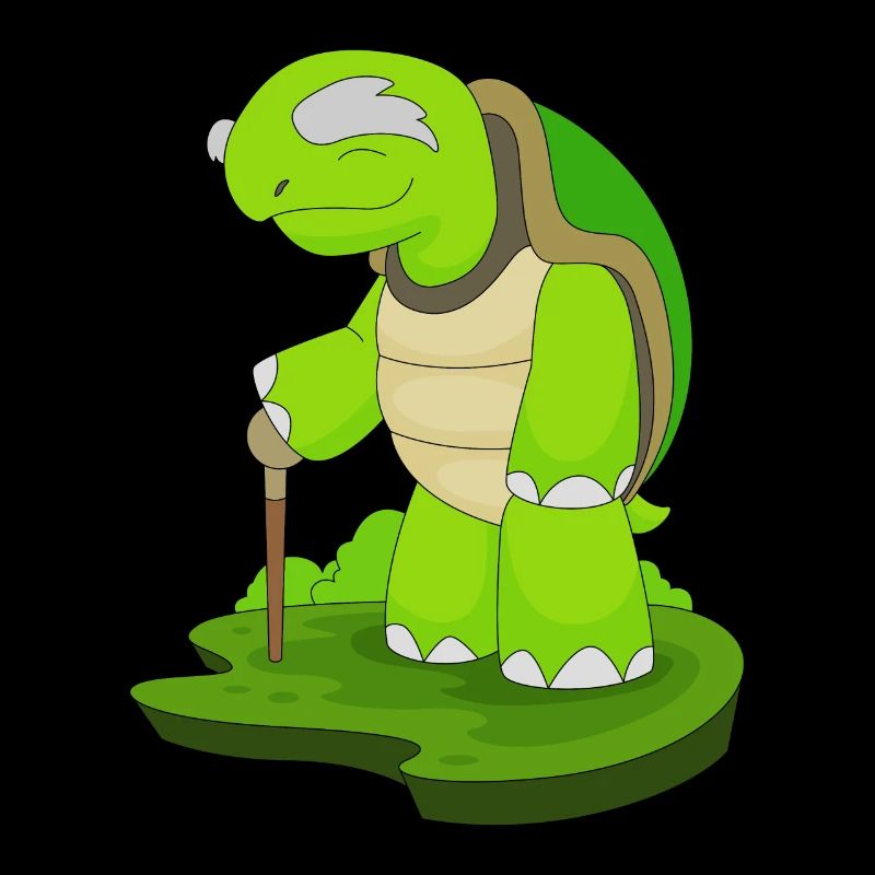 Turtle Retiree Walking Stick