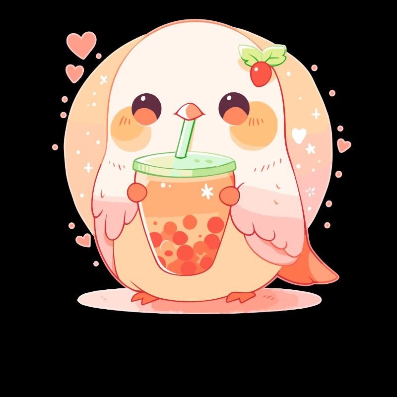 Inséparable kawaii boit Boba Bubble Tea Chibi