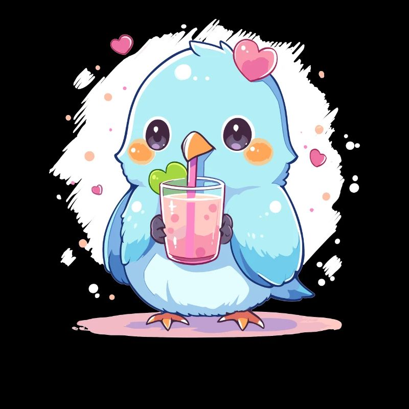 Inséparable kawaii boit Boba Bubble Tea Chibi