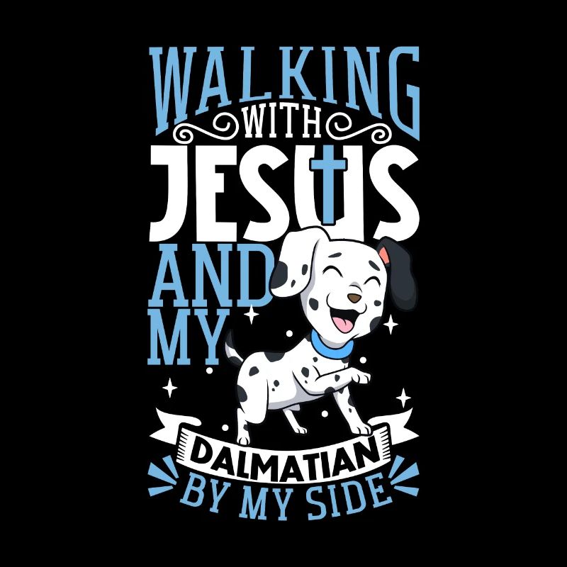 Jesus und Hund - Dalmatiner