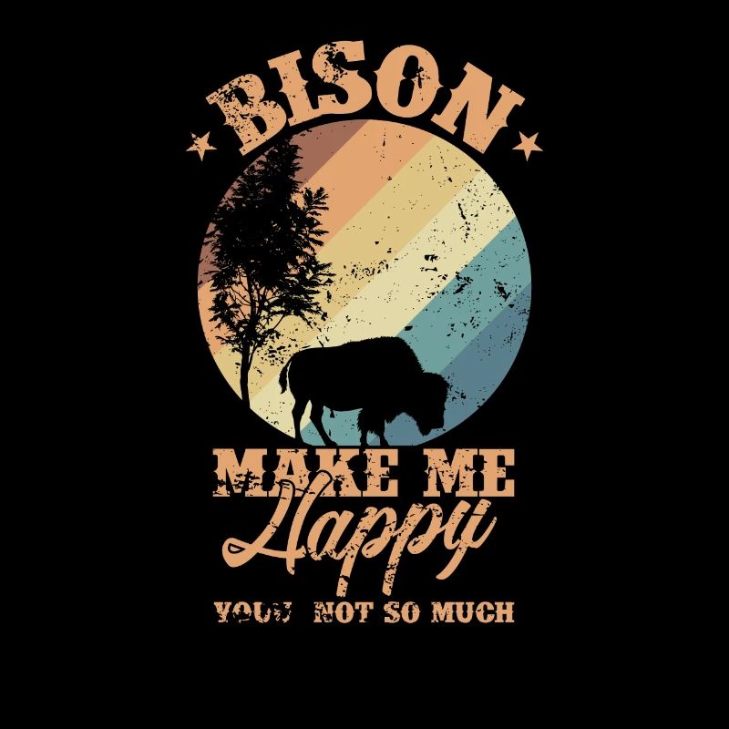 Bison make my happy environmental animal