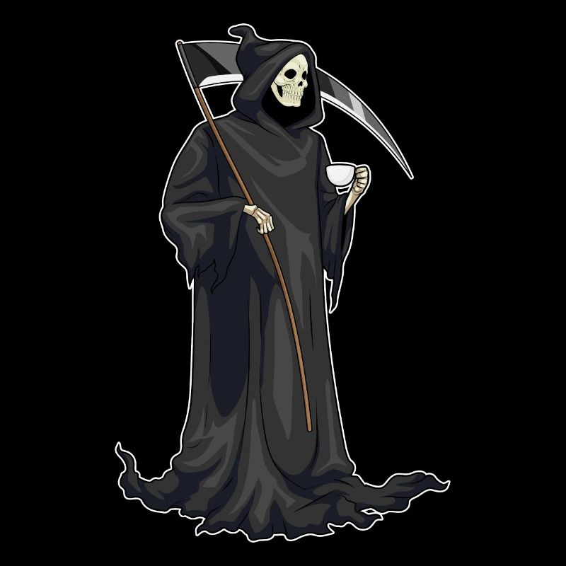 Grim Reaper Halloween Scythe café