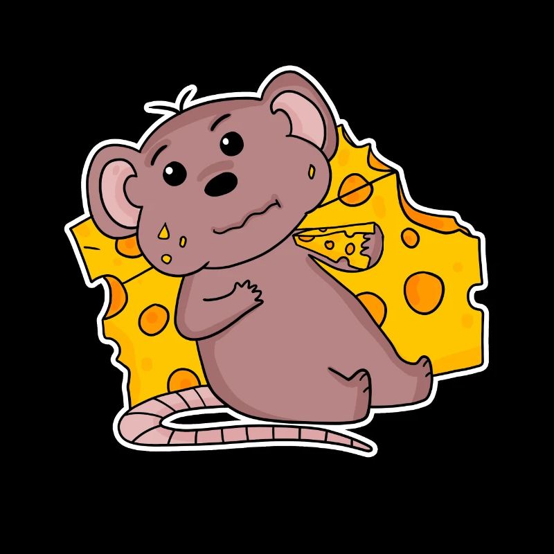 Maus Motiv mit Käse