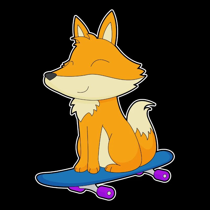Fox Skater Skateboard Sport