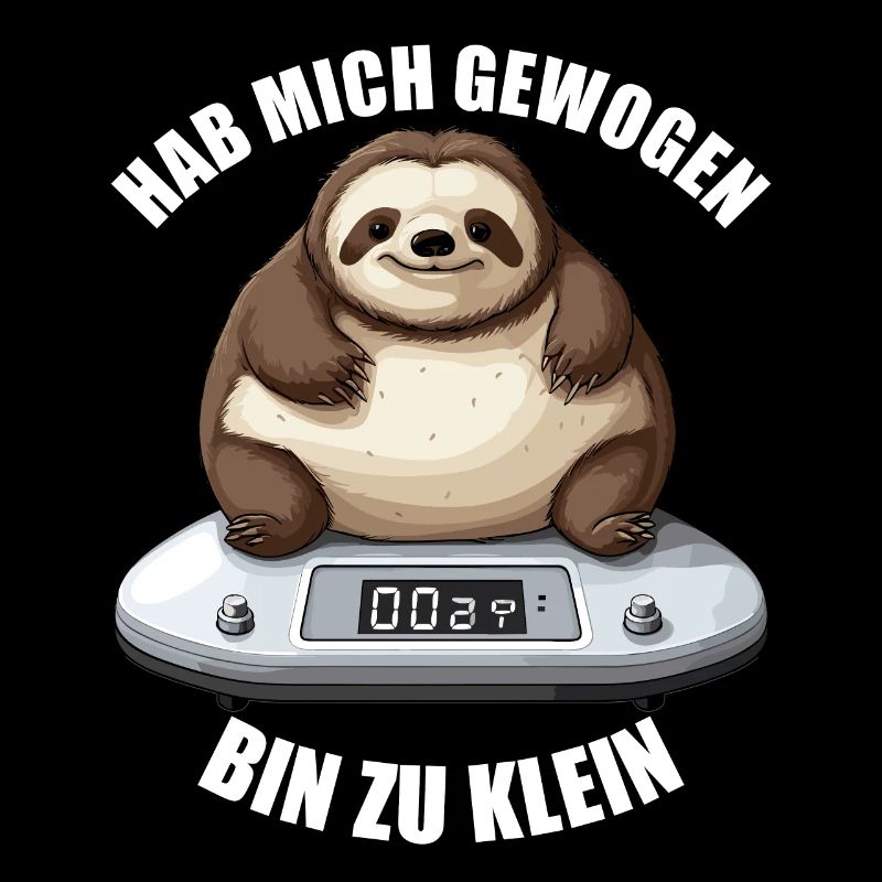 Hab mich gewogen bin zu klein Faultier