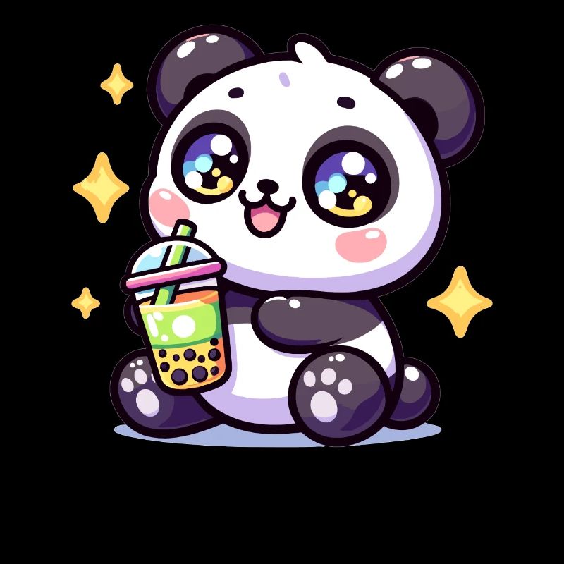 Panda Bubble Tea Boba Kawaii